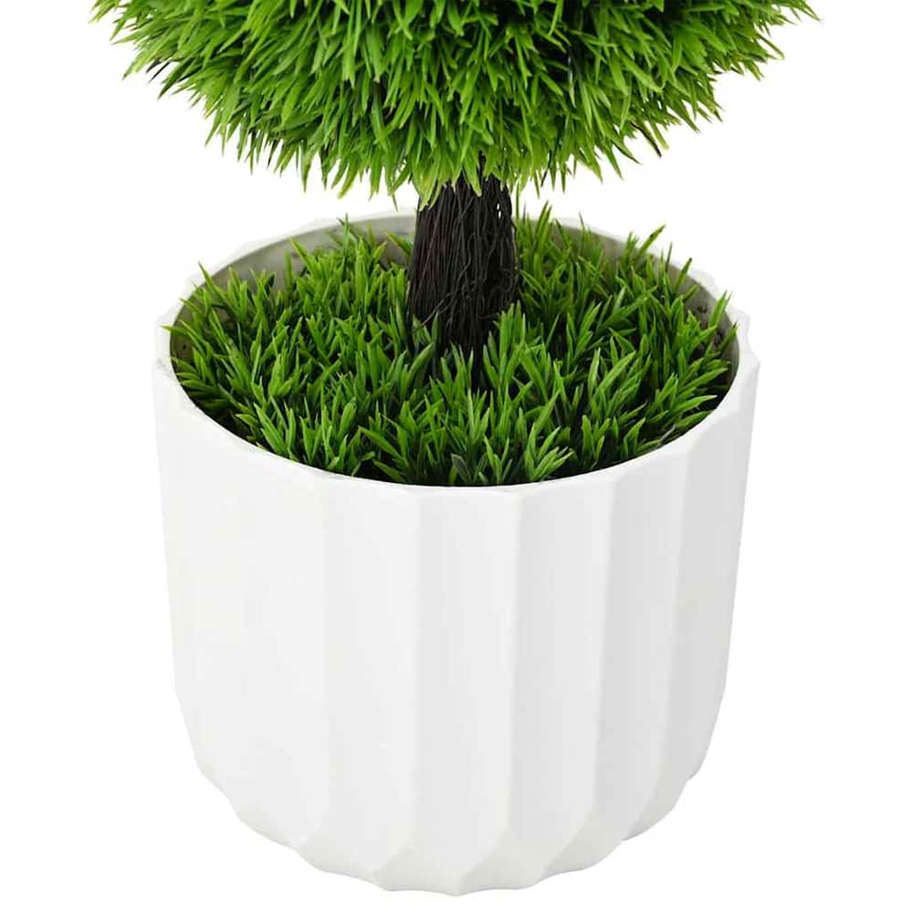 vidaXL Artificial Pine Green 24 x 24 x 90 cm Plastic 2