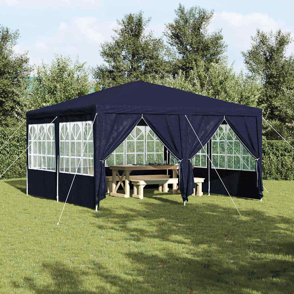 vidaXL Party Tent Blue 400 x 400 x 266 cm Polyethylene 1