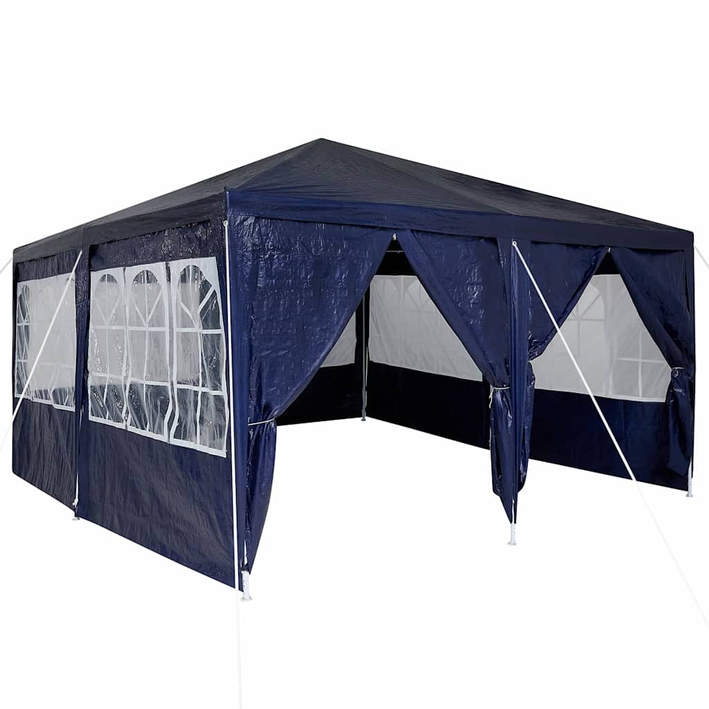 vidaXL Party Tent Blue 400 x 400 x 266 cm Polyethylene 2