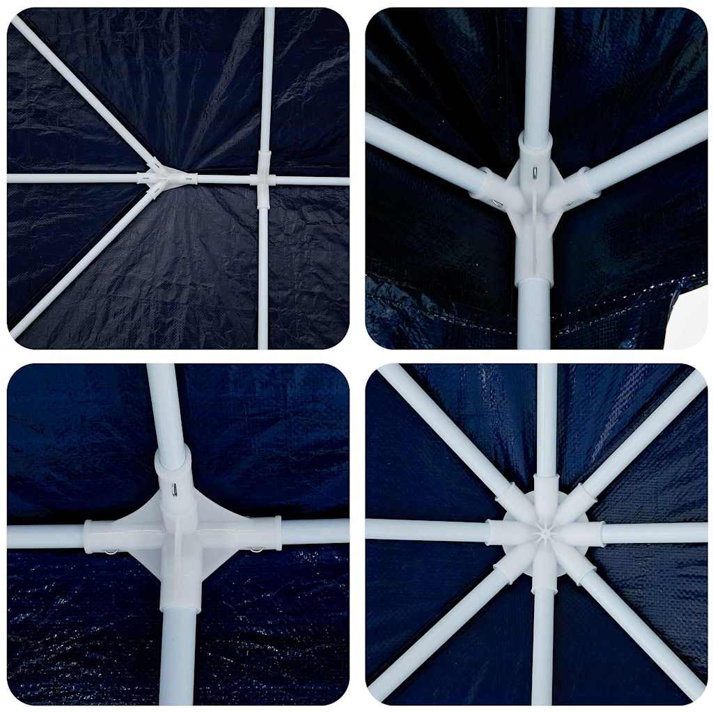 vidaXL Party Tent 600 x 400 x 266 cm Blue Polyethylene 6