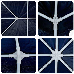 vidaXL Party Tent 600 x 400 x 266 cm Blue Polyethylene 6