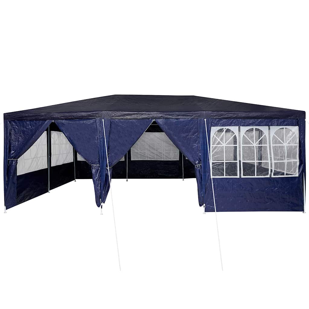 vidaXL Party Tent 600 x 400 x 266 cm Blue Polyethylene 5