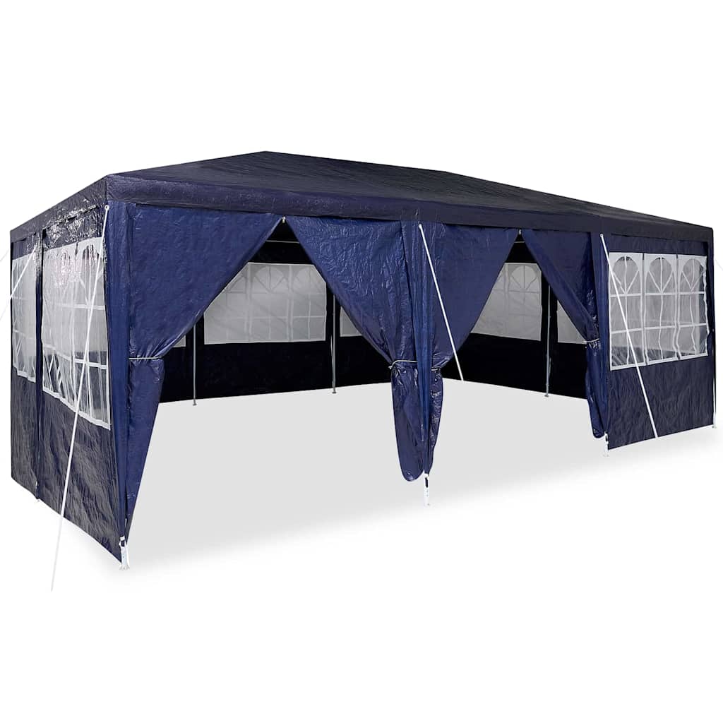 vidaXL Party Tent 600 x 400 x 266 cm Blue Polyethylene 3