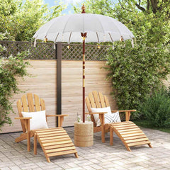 vidaXL Balinese Parasol Cream 190 x 190 x 260 cm Cotton and solid wood 3