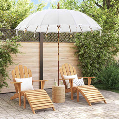 vidaXL Balinese Parasol Cream 220 x 220 x 260 cm Cotton and solid wood 3