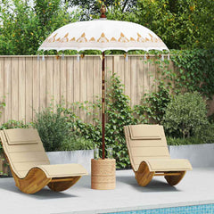 vidaXL Balinese Parasol Cream 190 x 190 x 260 cm Cotton and Wood 1