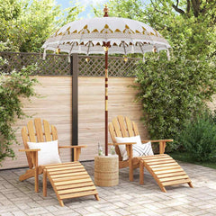 vidaXL Balinese Parasol Cream 190 x 190 x 260 cm Cotton and Wood 3