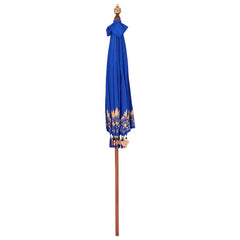vidaXL Balinese Parasol Blue 215 x 215 x 260 cm Cotton and Wood 4