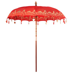 vidaXL Balinese Parasol Red 215 x 215 x 260 cm Cotton and Wood 2