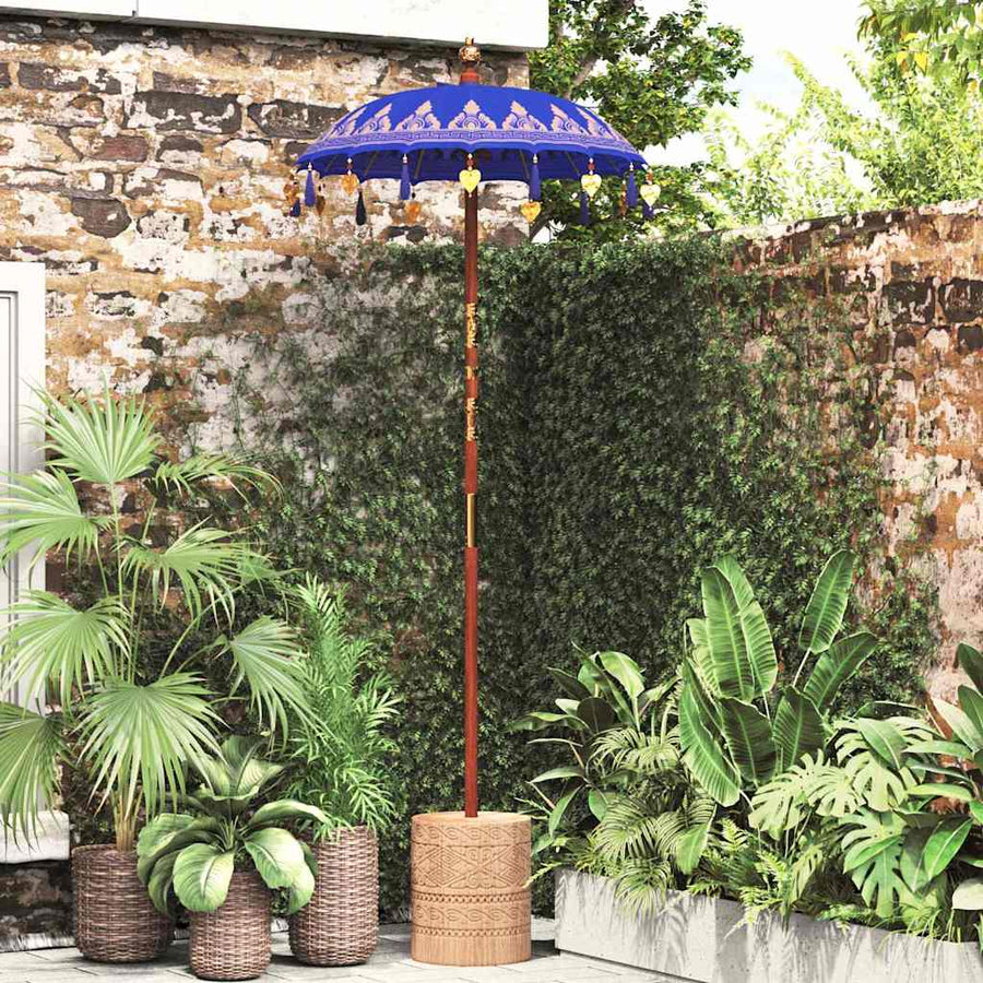 Balinese Parasol 125 x 125 x 260 cm Blue