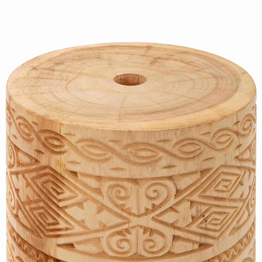 vidaXL Parasol Base 28.05 kg Natural Solid Wood Cylindrical 5