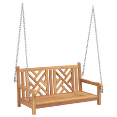 vidaXL Garden Swing Bench 114 x 60 x 64 cm Solid Teak Wood 1