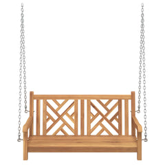 vidaXL Garden Swing Bench 114 x 60 x 64 cm Solid Teak Wood 2