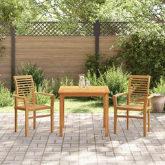 vidaXL Dining Chair 2 pcs Solid Teak Wood Brown 62 x 55 x 94 cm 3