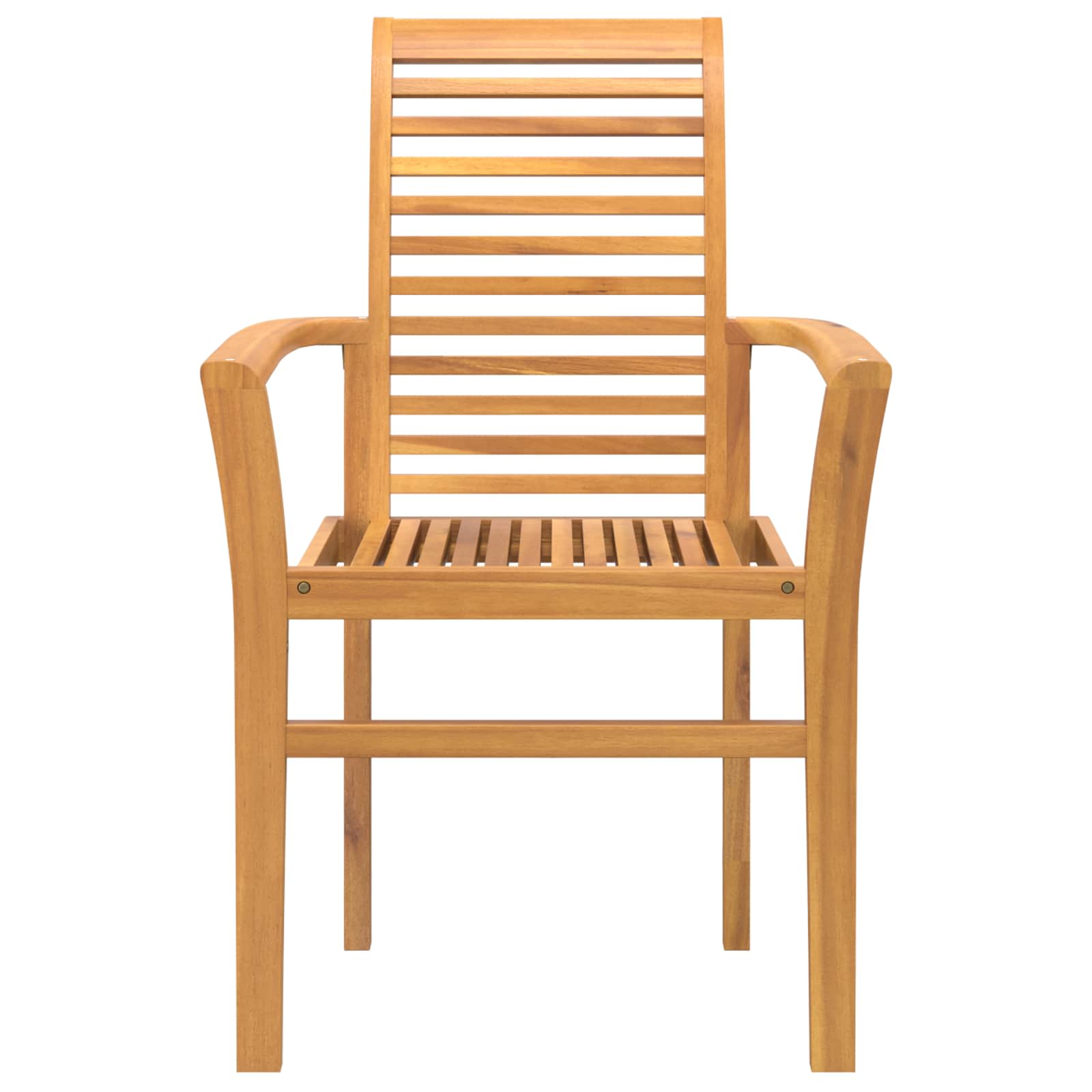 vidaXL Dining Chair 2 pcs Solid Teak Wood Brown 62 x 55 x 94 cm 5