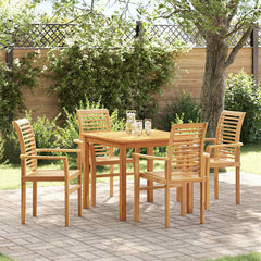vidaXL Dining Chair 4 pcs Solid Teak Wood Brown 62 x 55 x 94 cm 1