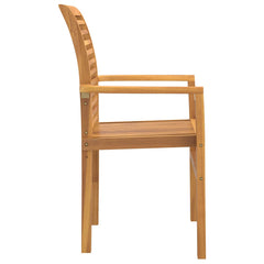 vidaXL Dining Chair 4 pcs Solid Teak Wood Brown 62 x 55 x 94 cm 6