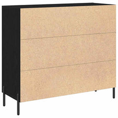 vidaXL Sideboard Black Oak 90 x 34 x 80 cm Engineered Wood 5