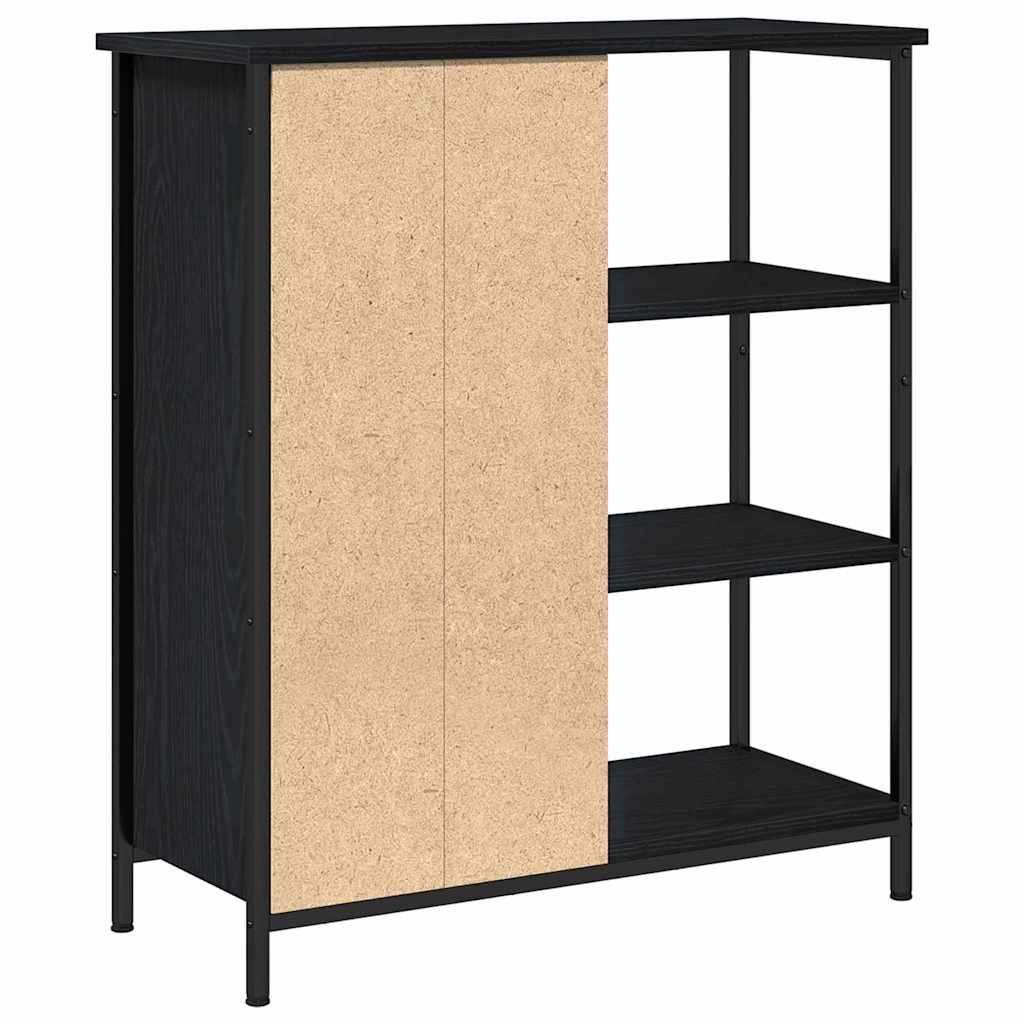 vidaXL Sideboard Black Oak 70 x 30 x 80 cm 4