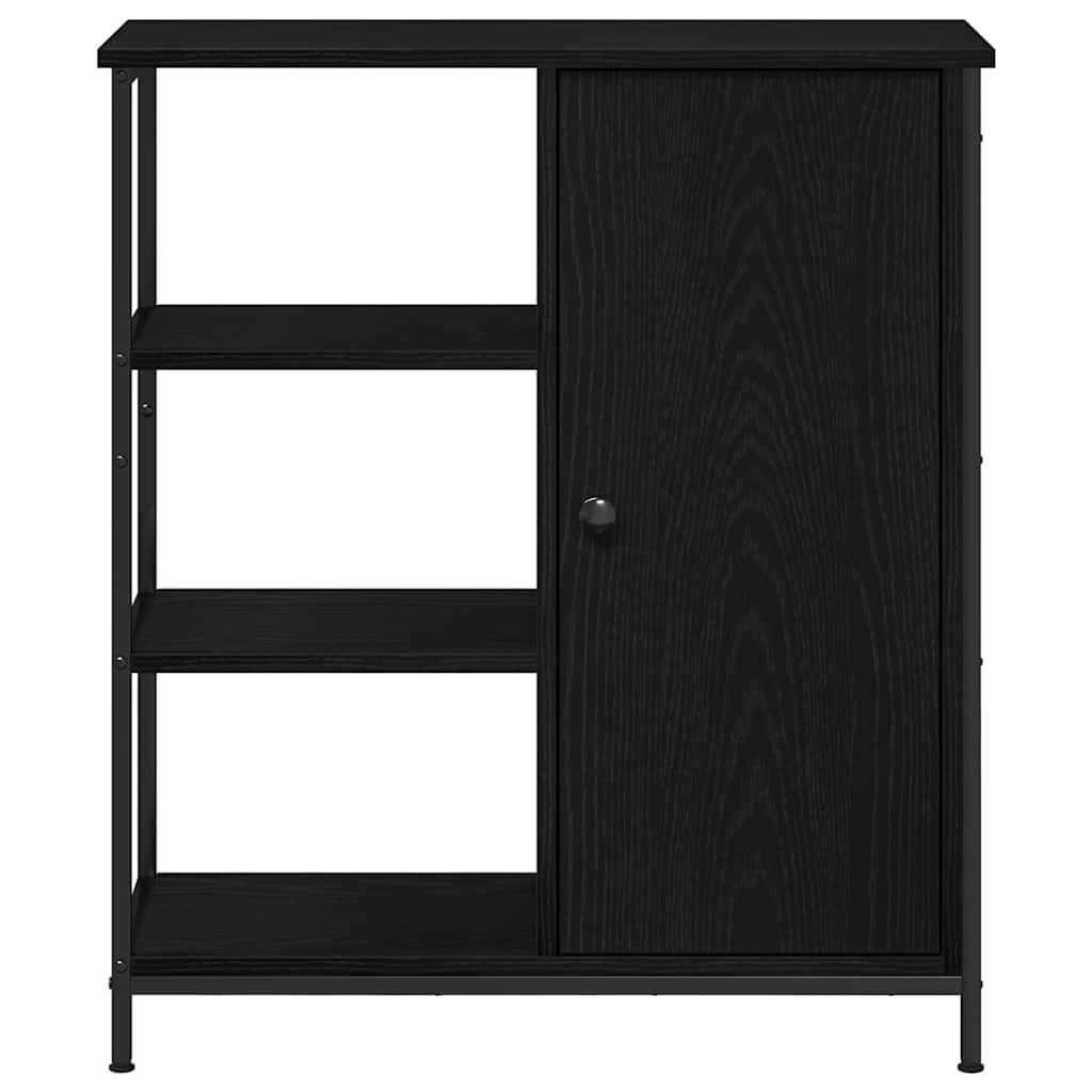 vidaXL Sideboard Black Oak 70 x 30 x 80 cm 5