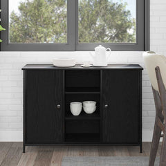 Sideboard 100 x 35 x 70 cm Black oak