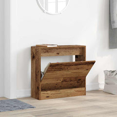 vidaXL Shoe Cabinet 60 x 21 x 57 cm Engineered Wood Old Wood 4