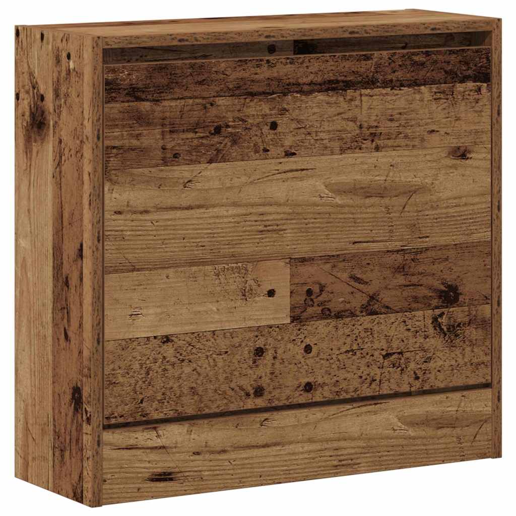 vidaXL Shoe Cabinet 60 x 21 x 57 cm Engineered Wood Old Wood 2