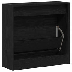 vidaXL Shoe Cabinet 60 x 21 x 57 cm Engineered Wood Black Oak 6