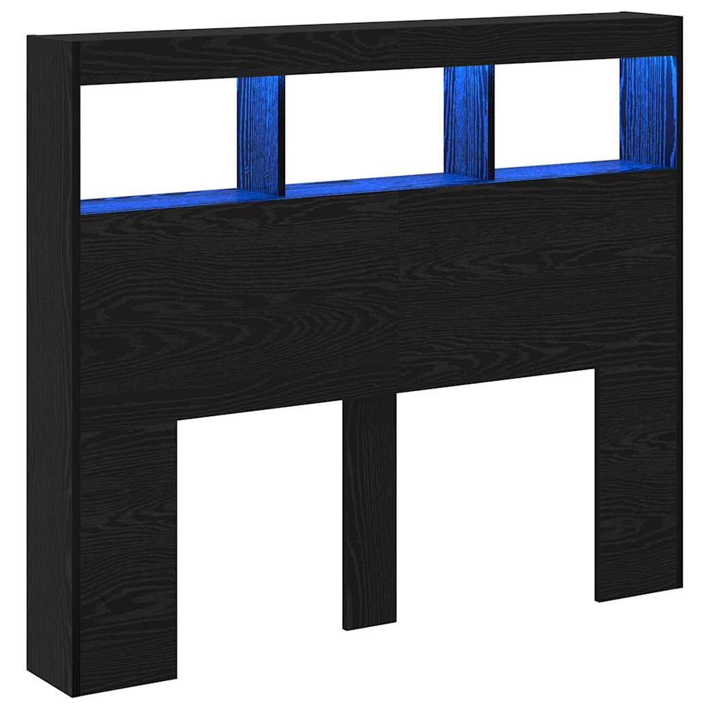 vidaXL Headboard Black Oak Engineered Wood 2