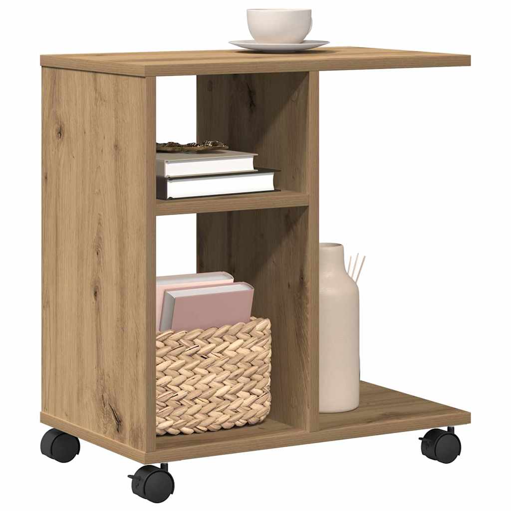 vidaXL Side Table Artisan oak 50 x 30 x 55 cm Engineered Wood 3