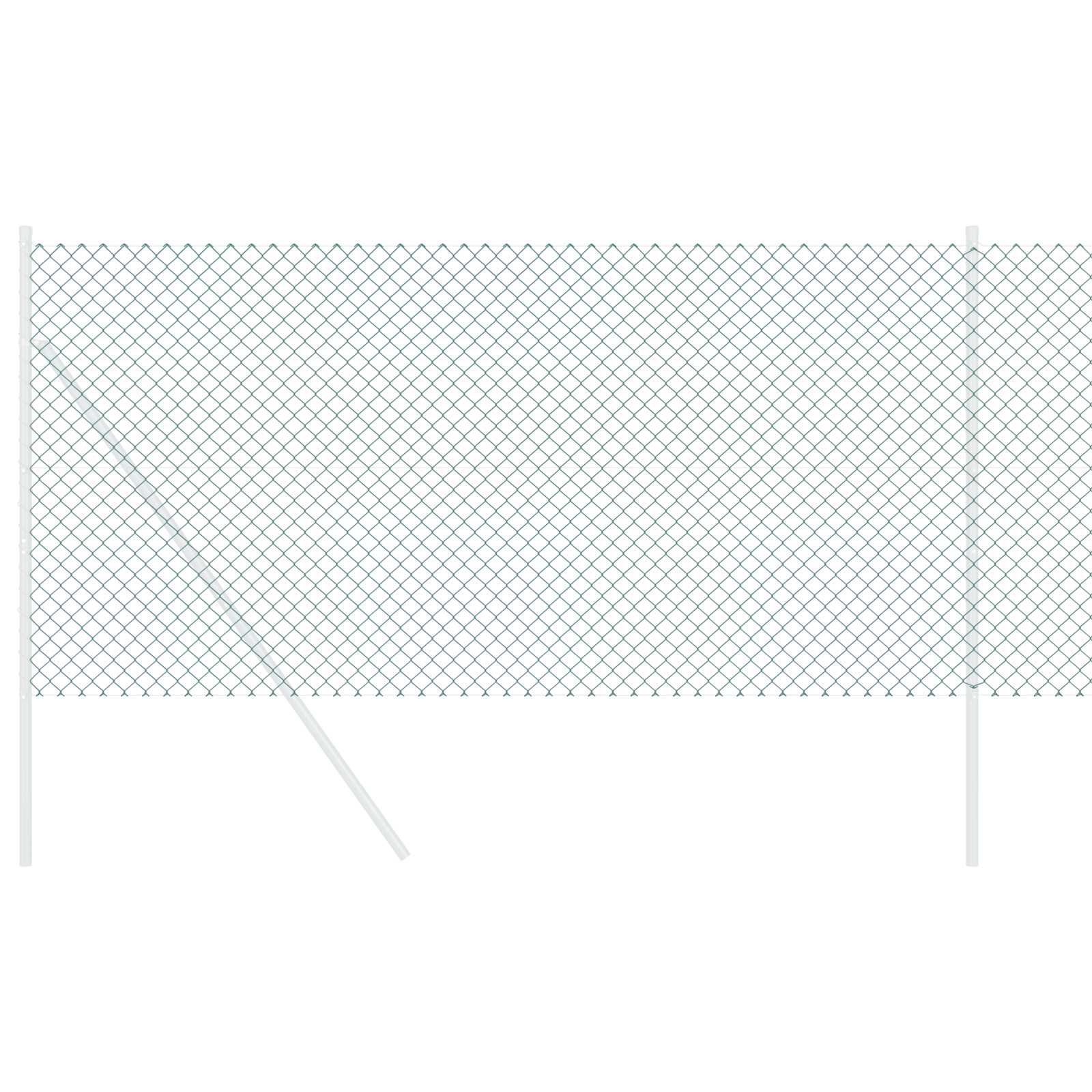 vidaXL Chain Link Fence 10 x 1 m Steel Green 3