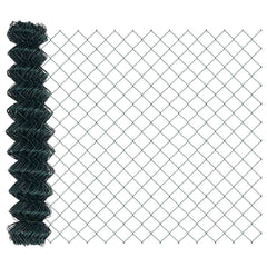 vidaXL Chain Link Fence 10 x 1 m Steel Green 2