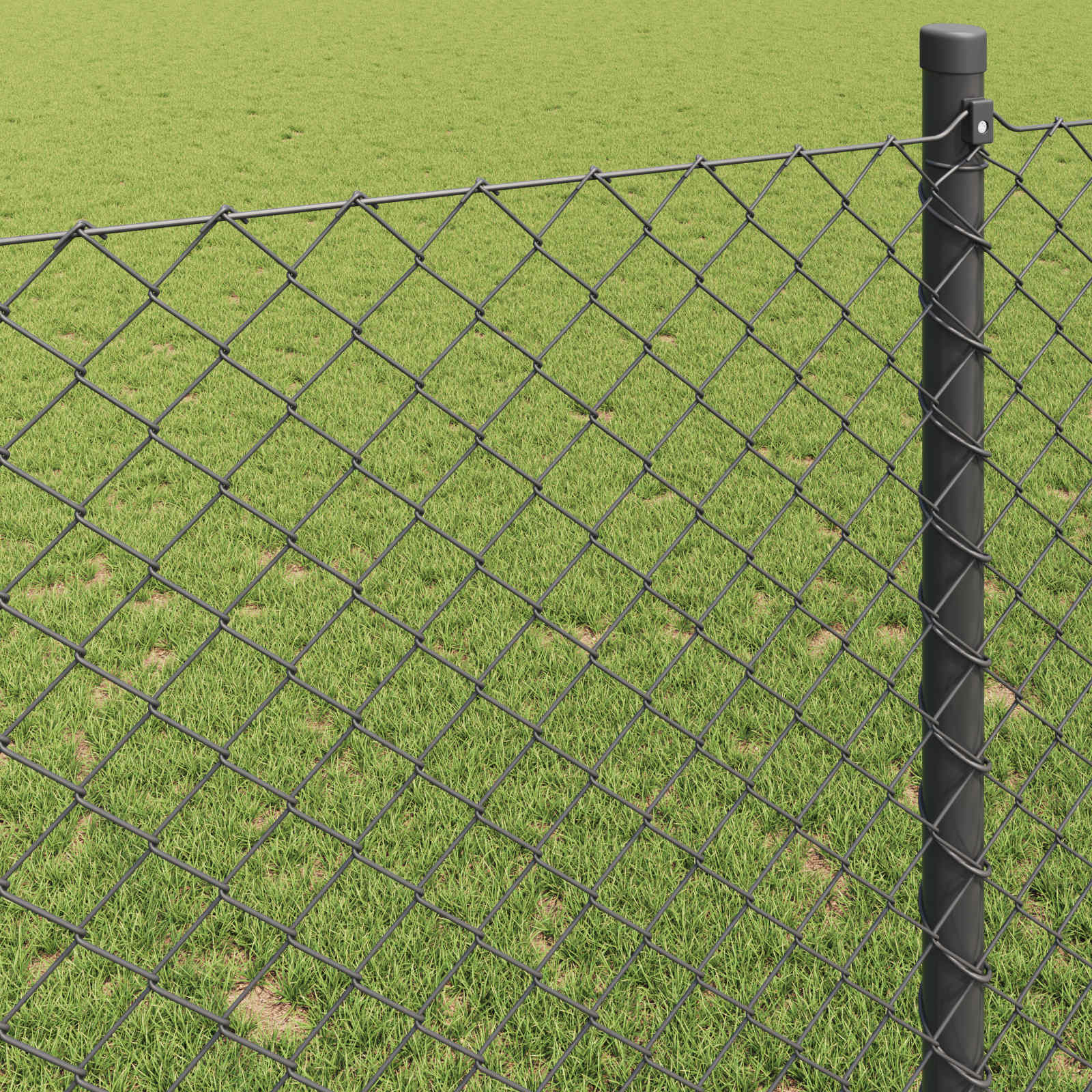 vidaXL Chain Link Fence 10 x 1.5 m Steel Grey 4