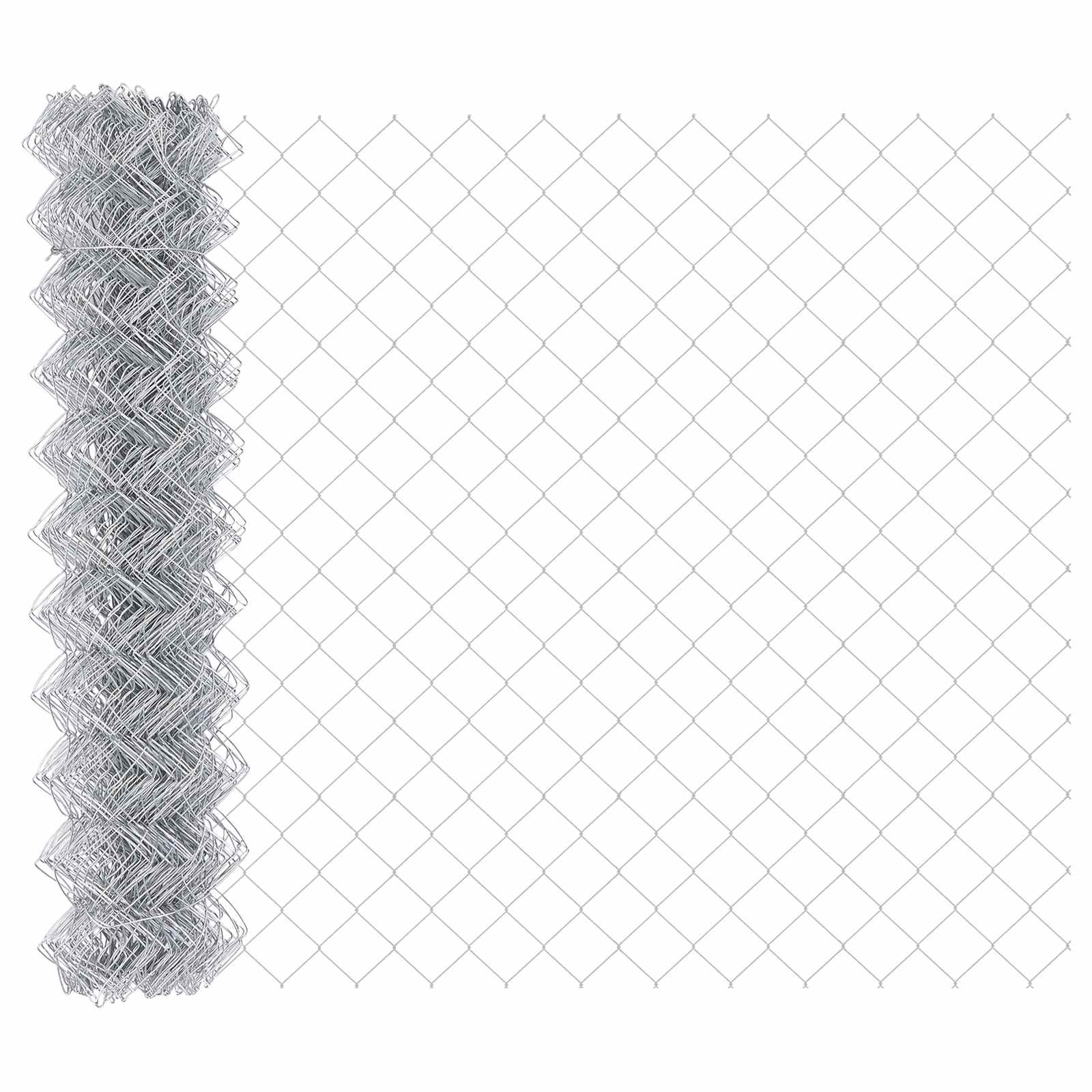 vidaXL Chain Link Fence 10 x 1 m Galvanised steel Silver 2