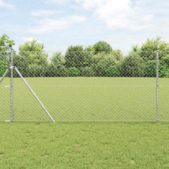 vidaXL Chain Link Fence 10 x 1.4 m Galvanised steel Silver 1