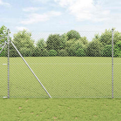 vidaXL Chain Link Fence 10 x 1.5 m Galvanised steel Silver 1