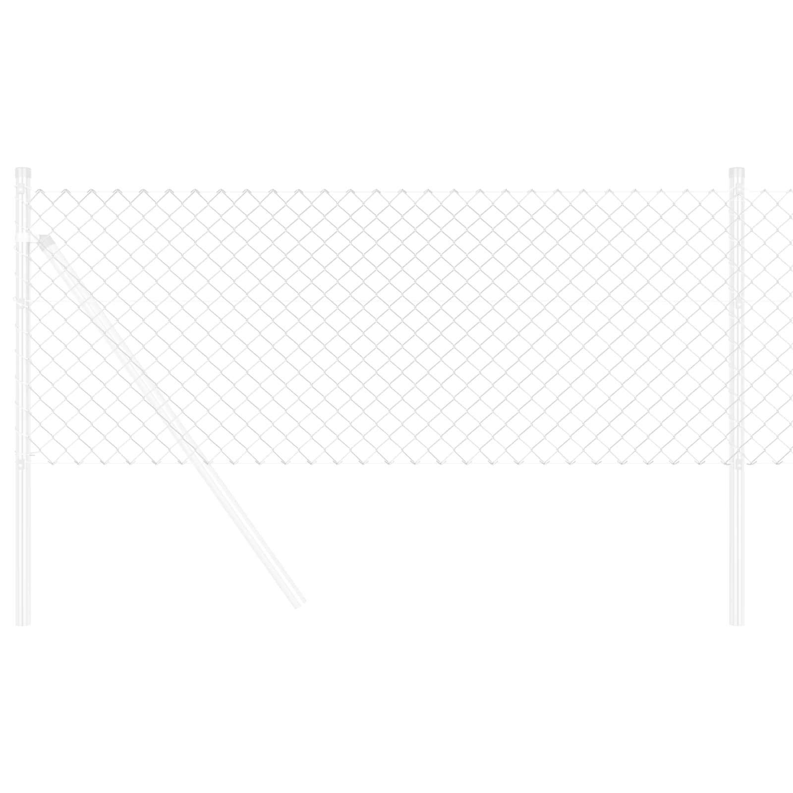 vidaXL Chain Link Fence 25 x 0.4 m Galvanised steel Silver 3