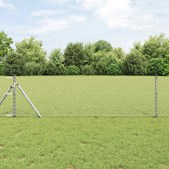 vidaXL Chain Link Fence 25 x 0.8 m Galvanised steel Silver 1