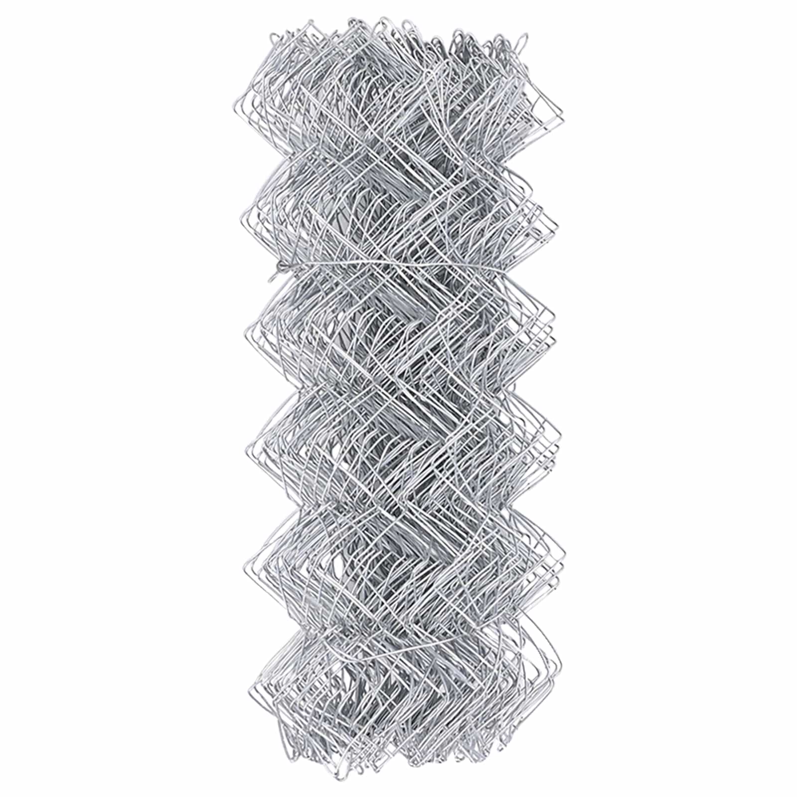 vidaXL Chain Link Fence 25 x 0.8 m Galvanised steel Silver 6