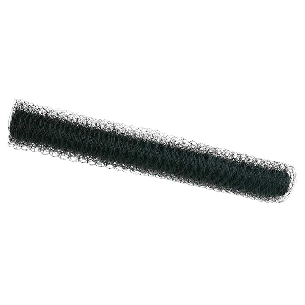 vidaXL Hexagon Fence 1 x 50 m PVC Green 2