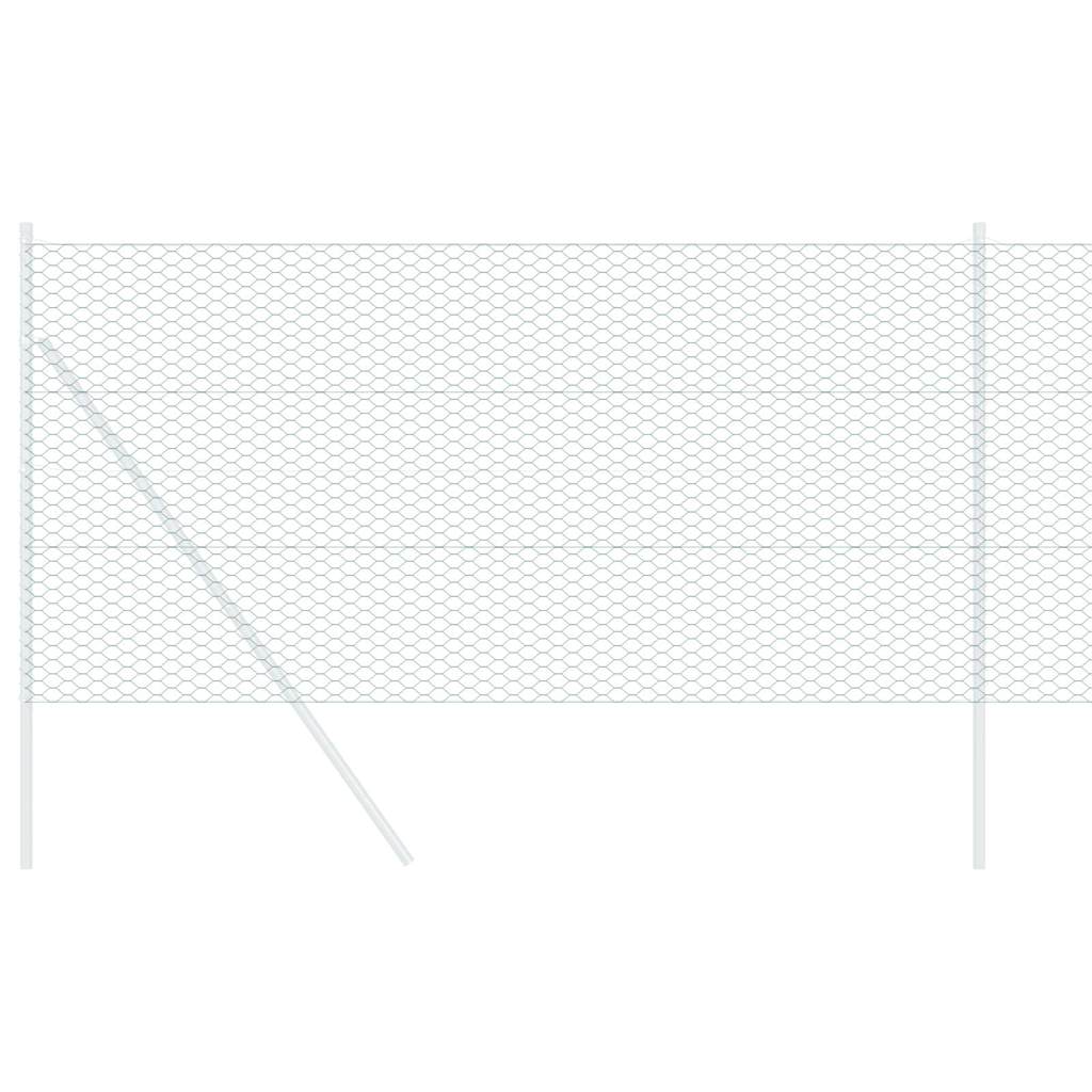 vidaXL Hexagon Fence 1.4 x 50 m PVC Green 3
