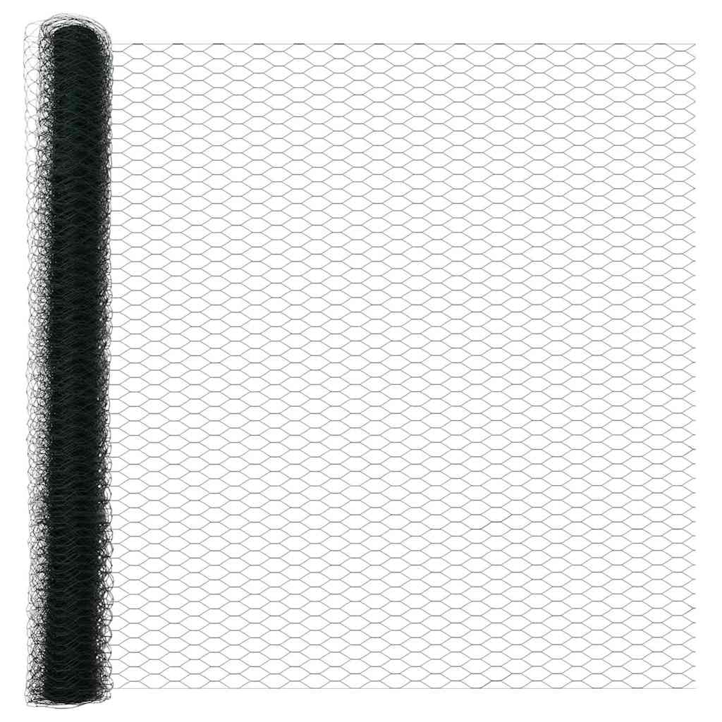 vidaXL Hexagon Fence 1.6 x 50 m PVC Green 5