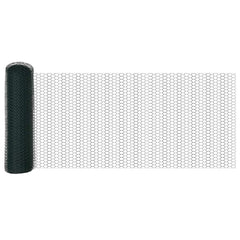 vidaXL Hexagon Fence 0.8 x 100 m PVC Green 5