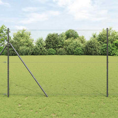 vidaXL Hexagon Fence 1.6 x 25 m PVC Grey 1
