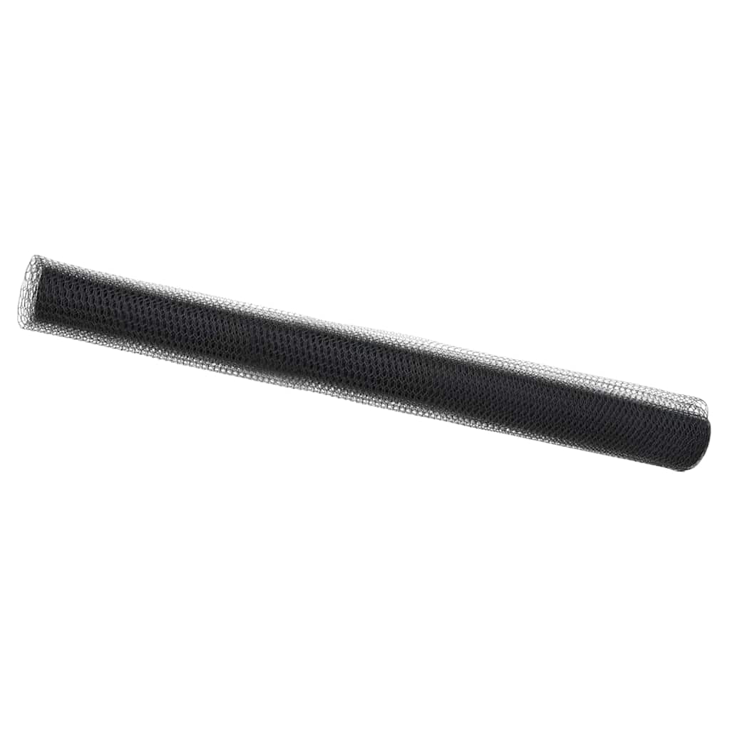 vidaXL Hexagon Fence 1.6 x 25 m PVC Grey 2