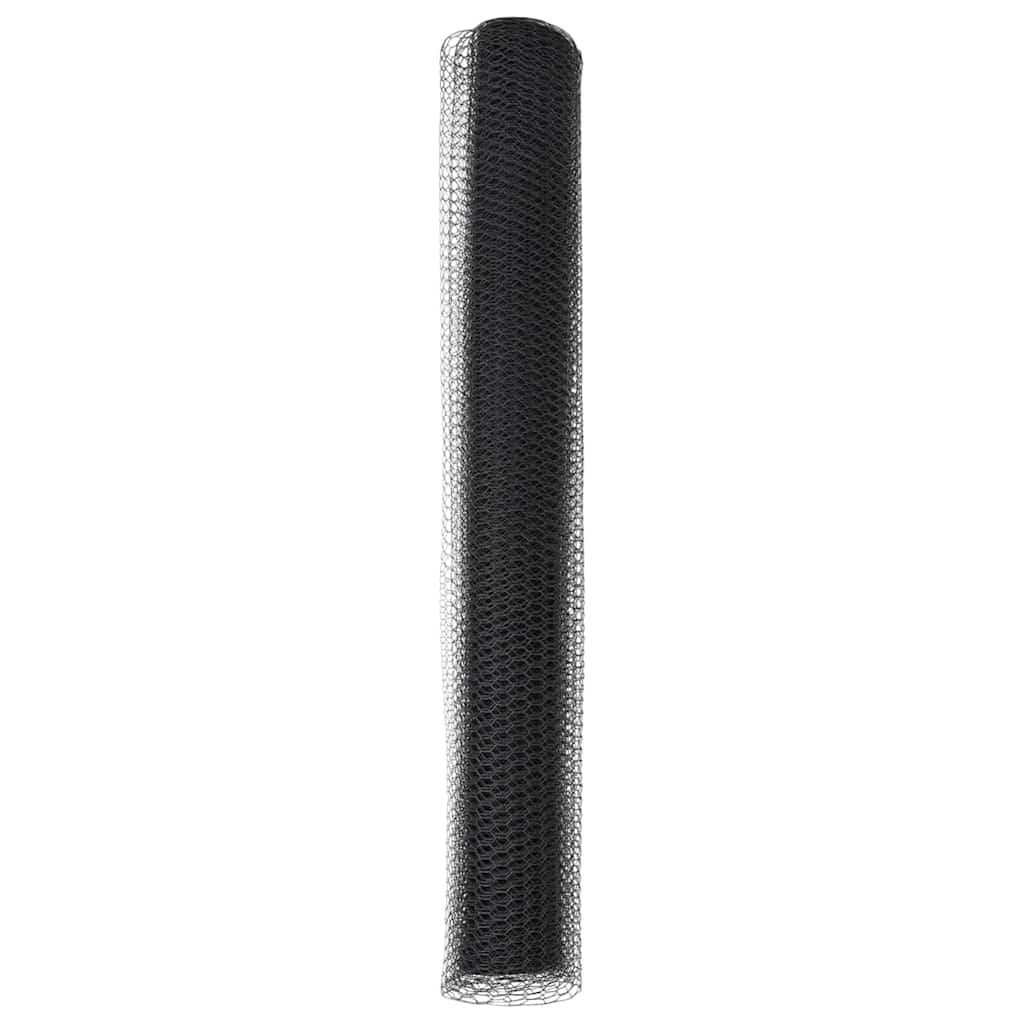 vidaXL Hexagon Fence 1 x 50 m PVC Grey 6