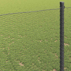 vidaXL Hexagon Fence 1 x 50 m PVC Grey 4