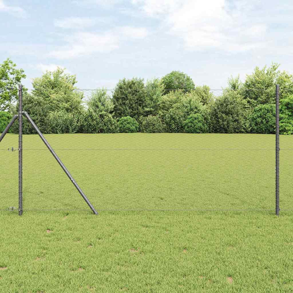 vidaXL Hexagon Fence 1 x 50 m PVC Grey 1