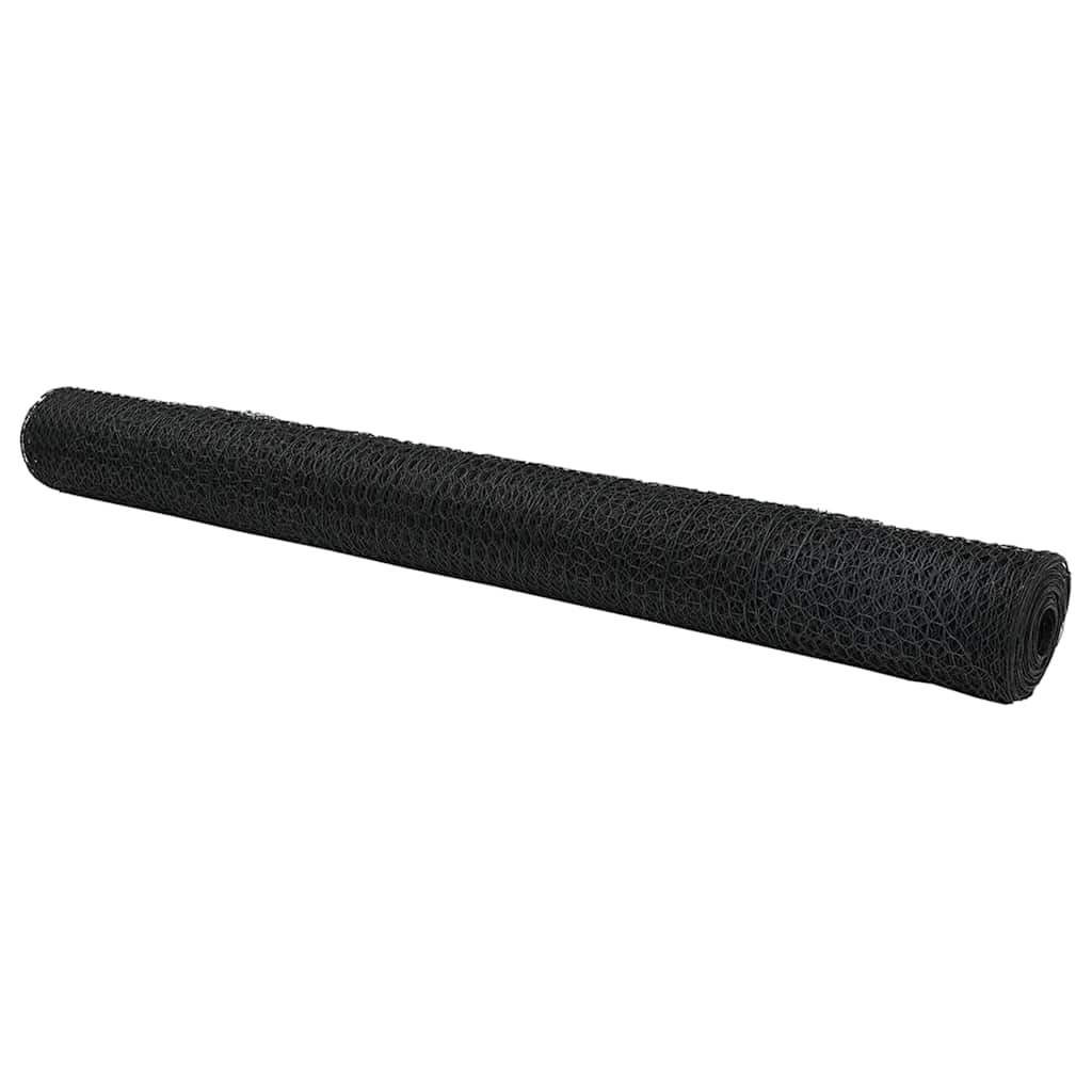 vidaXL Hexagon Fence 1 x 50 m PVC Grey 2