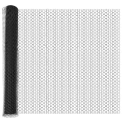 vidaXL Hexagon Fence 1 x 50 m PVC Grey 5
